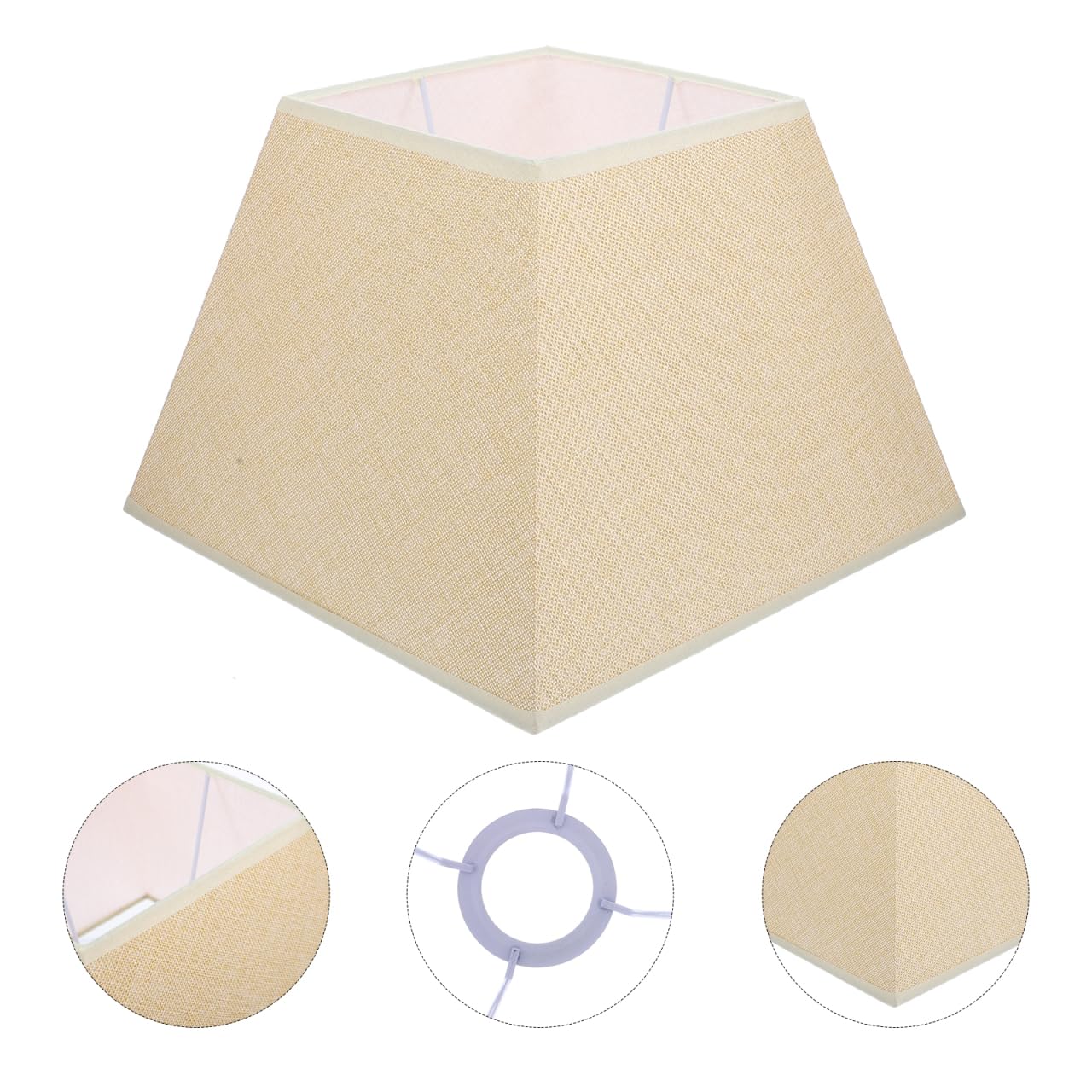 HOMSFOU Pantalla De Tela Cuadrada De Lino Para Lámpara De Mesa Lámpara De Accesorio De Cubierta De Pantalla Para Iluminación De Dormitorio o Sala De Estar