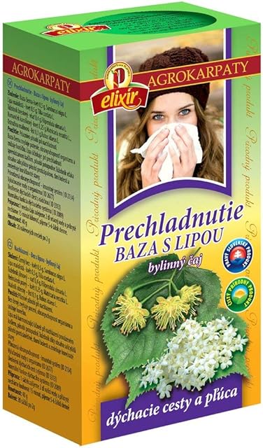 Cold and Flu Tea with Elderberry and Linden | Cough Tea | Pure Natural Herbal Tea Grown in Europe (20 Tea Bags 40g)