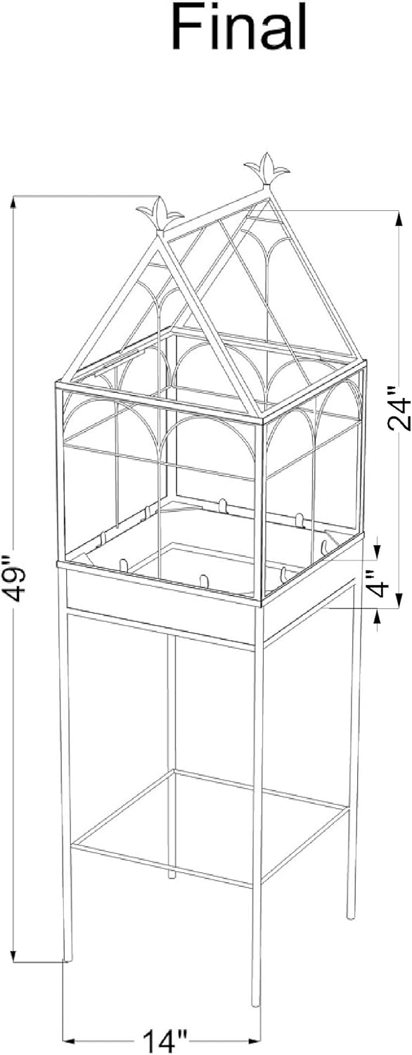 H Potter Large Glass Terrarium Succulent Planter Wardian Case for Plants