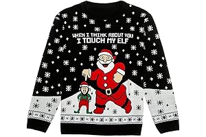 I Touch My Elf Naughty Christmas Sweater Women