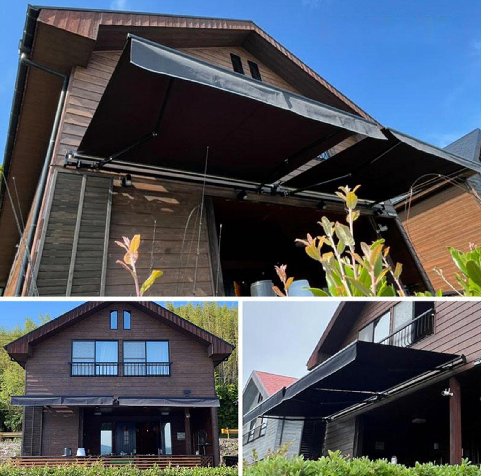 Amazon | 手動格納式オーニング 5m, 伸縮 日除け 巻き取り シェード