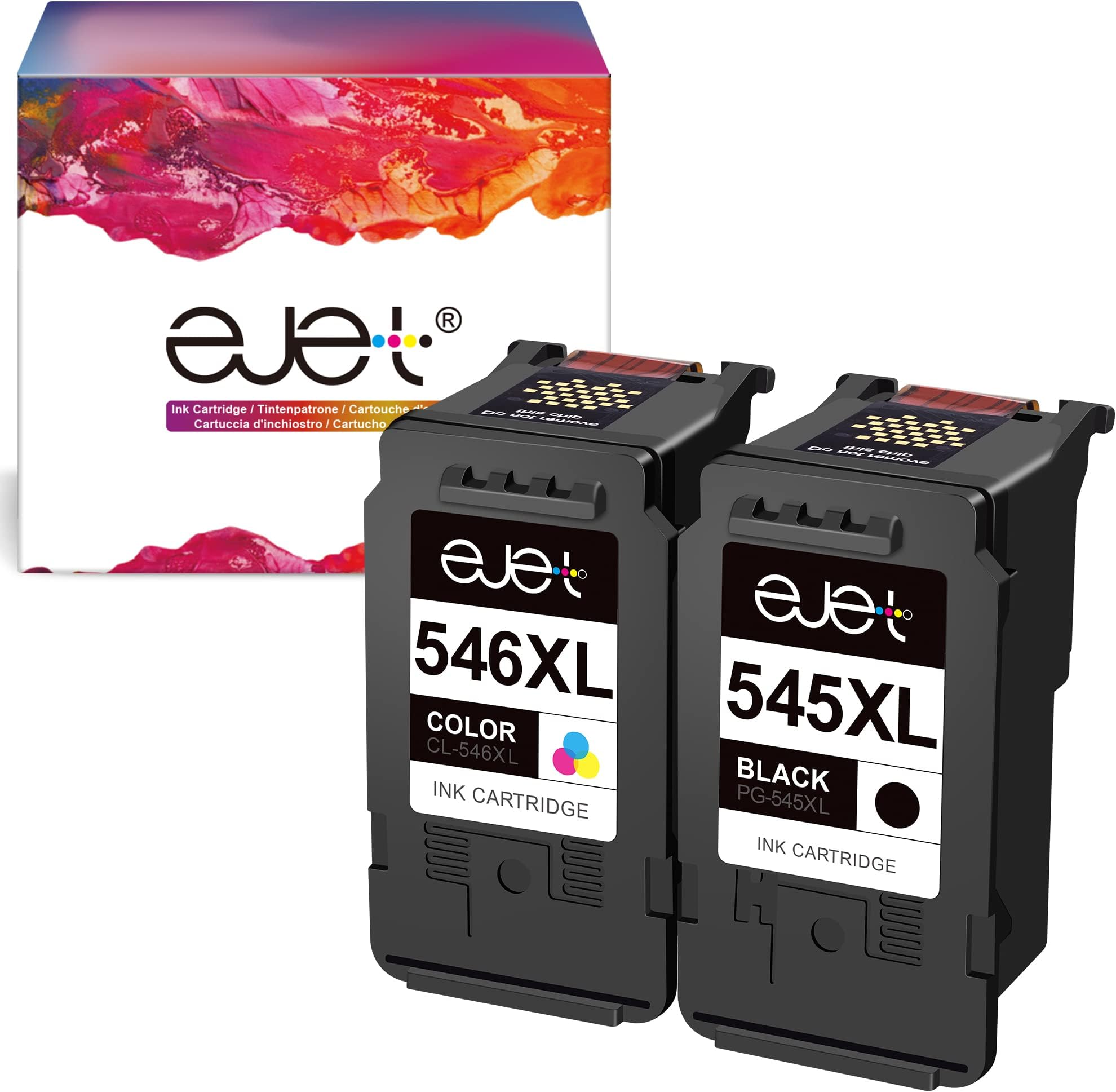 PG-545XL CL-546XL Ink Cartridges Compatible For Canon 545 And 546 XL For Canon PIXMA MG2550S TS3150 TS3151 MG3050 MG3051 TS3350 TR4550 TR4551 MX495 MX490 MG2950 MG245 0 IP2850 MG3053 (black, 2-pack - View #2