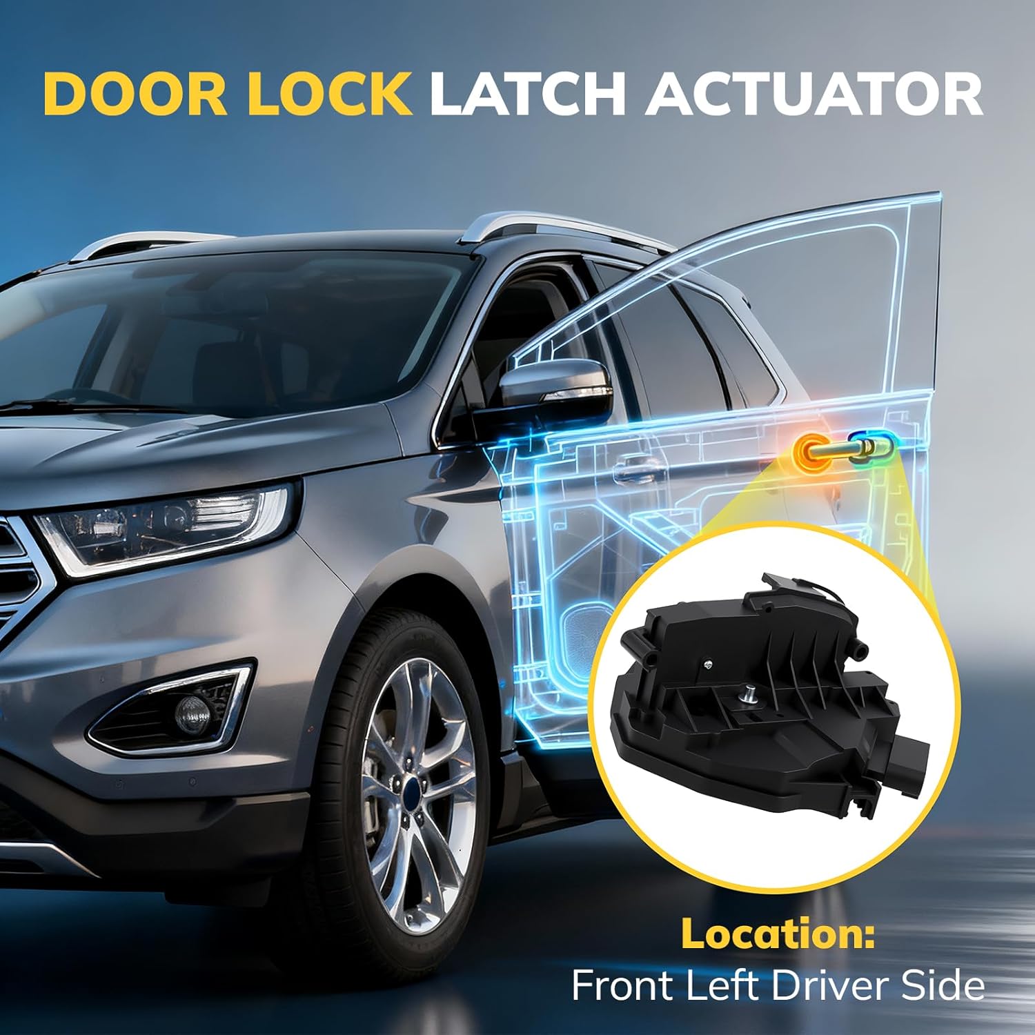 Front Left Driver Side Door Latch Lock Actuator Fit for Ford Edge 2015-2016, Escape 2013-2017, Fiesta 2011-2016, Focus 2012-2017, Fusion 2013-2016 & Lincoln MKZ 2013-2016, Replace BM5A-A21813-AE