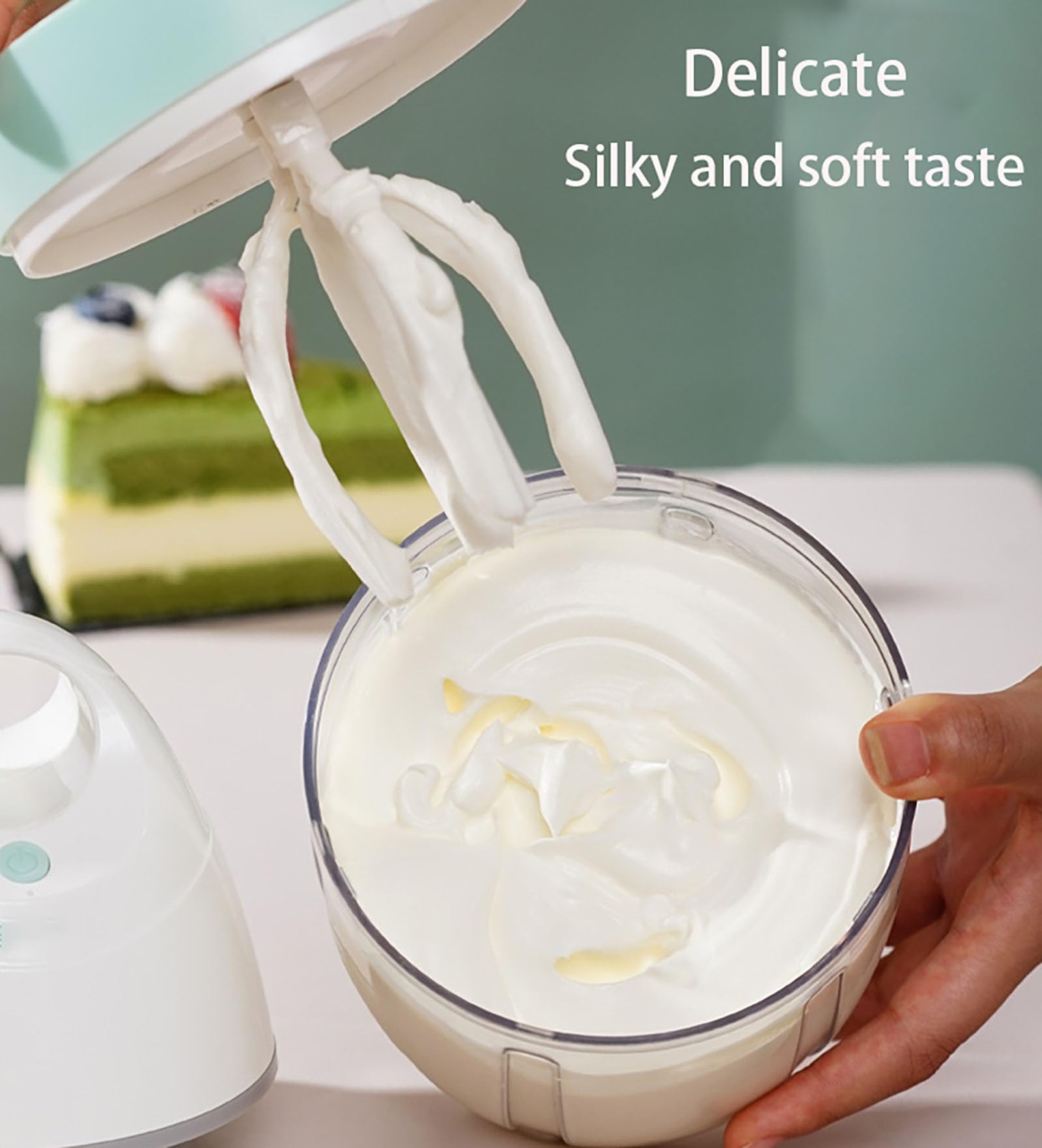 Batidora de Huevos y espumador de Leche eléctrica, batidora de Pedestal Manos Libres para batir Huevos, Crema, café y más – Batidora portátil Recargable para Bebidas y Espuma