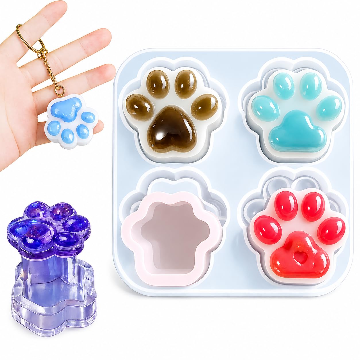 Amazon.co.jp: 【シャカシャカも作れる】 肉球 4種類 猫 シリコン