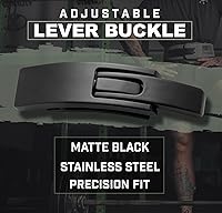 Vista 4 de Weight Lifting Belt - Lever Gym Belt for Weightlifting, 10mm Leather Weight Belt for Men - 4 Inches Wide for Support & Stability for Workouts