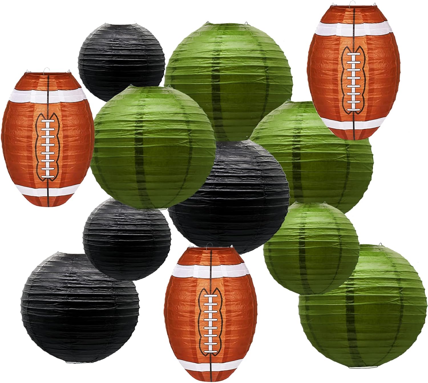 KAXIXI 12PCS American Football Paper Lanterns for Super