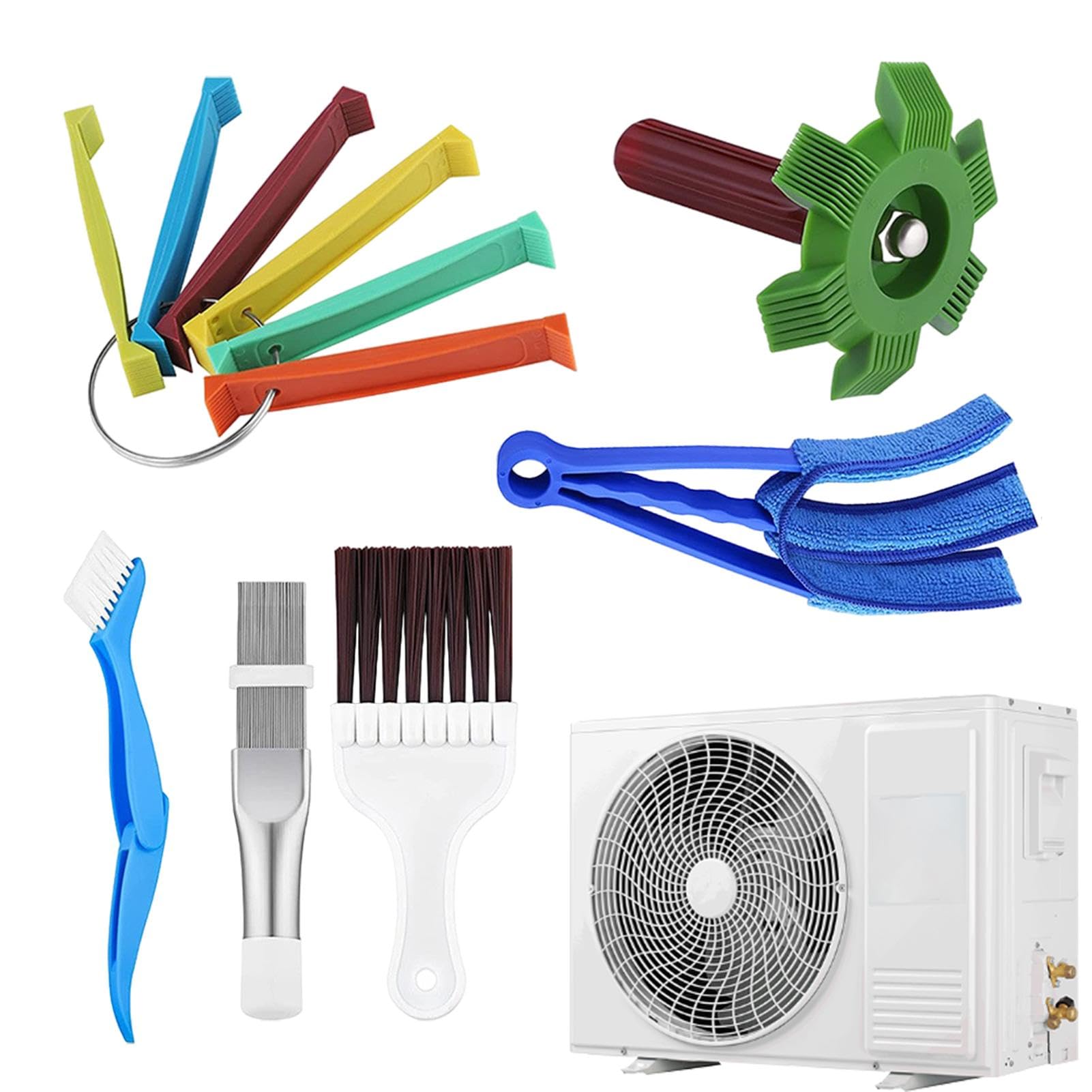 Kit di pulizia delle lamelle AC | Spazzola per la pulizia delle bobine AC, pettine dell'evaporatore AC, strumento di riparazione per termosifoni AC, piastra a condensatore