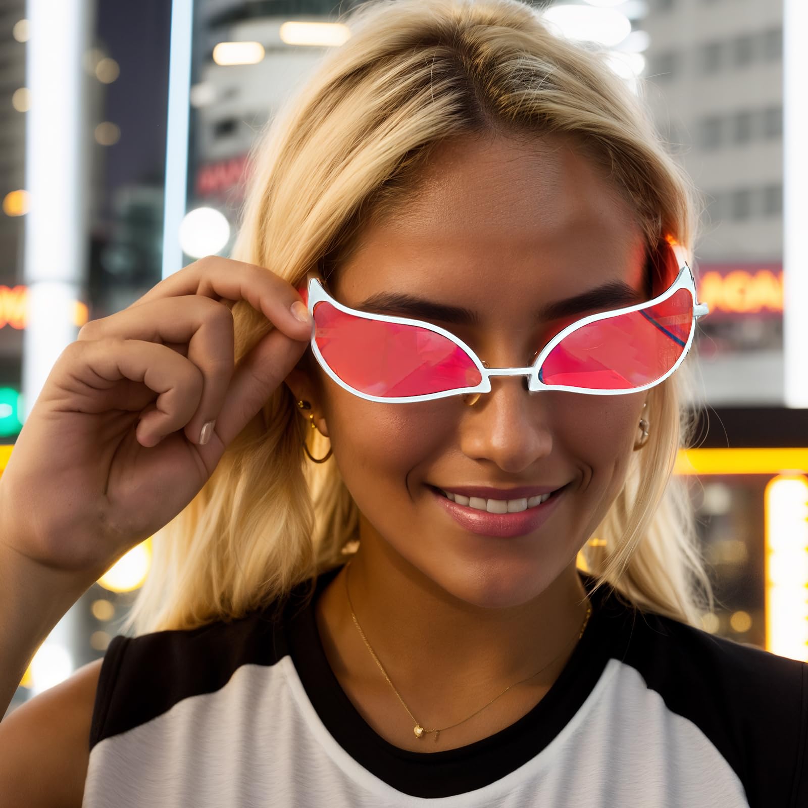 Occhiali Doflamingo Piece, Doflamingo Glasses, Anime Cosplay Occhiali da Sole, Occhiali Veloci, Piece Gadget, per Party Festival Performance Halloween, Unisex