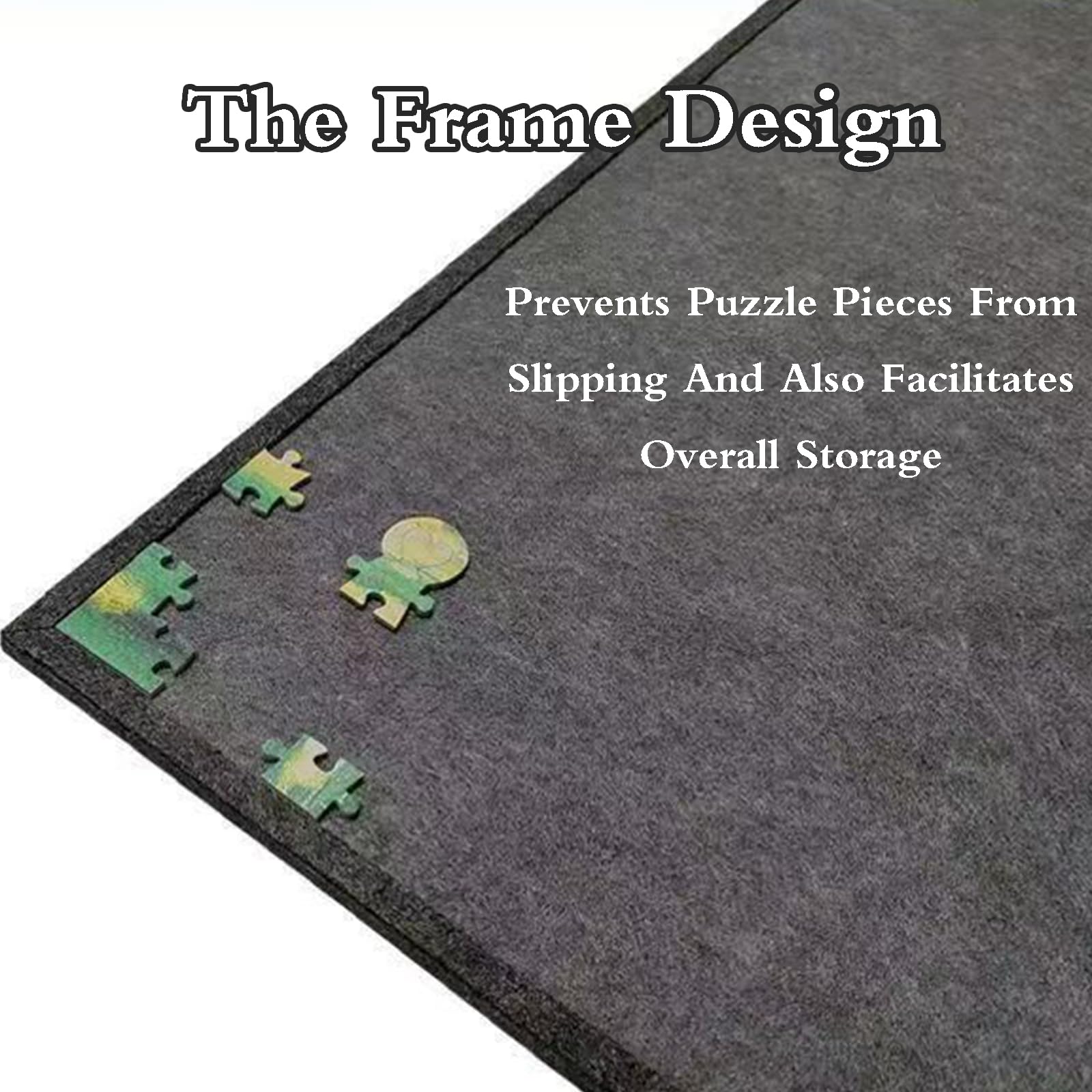 Plateau De Puzzle LéGer,Table Puzzle en Feutre,Table à Puzzle Portable pour Adultes,Planche Puzzle AntidéRapante,Pliante,RéSistant à l'usure,pour Jusqu'à 500 800 100 PièCes