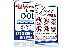 [1+1 Pack] Pool Signs for Outside: Your Oasis Haven's Essential Safety Guide