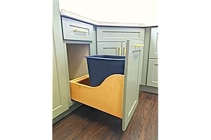 Convenient Under-Sink Storage Solution: 12" Wide Pull-Out Trash Can