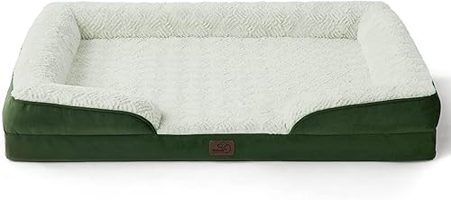 Vista 462 de Bedsure - Cama ortopédica mediana para perros, sofá cama impermeable para perros medianos, espuma de soporte con funda extraíble y lavable, forro