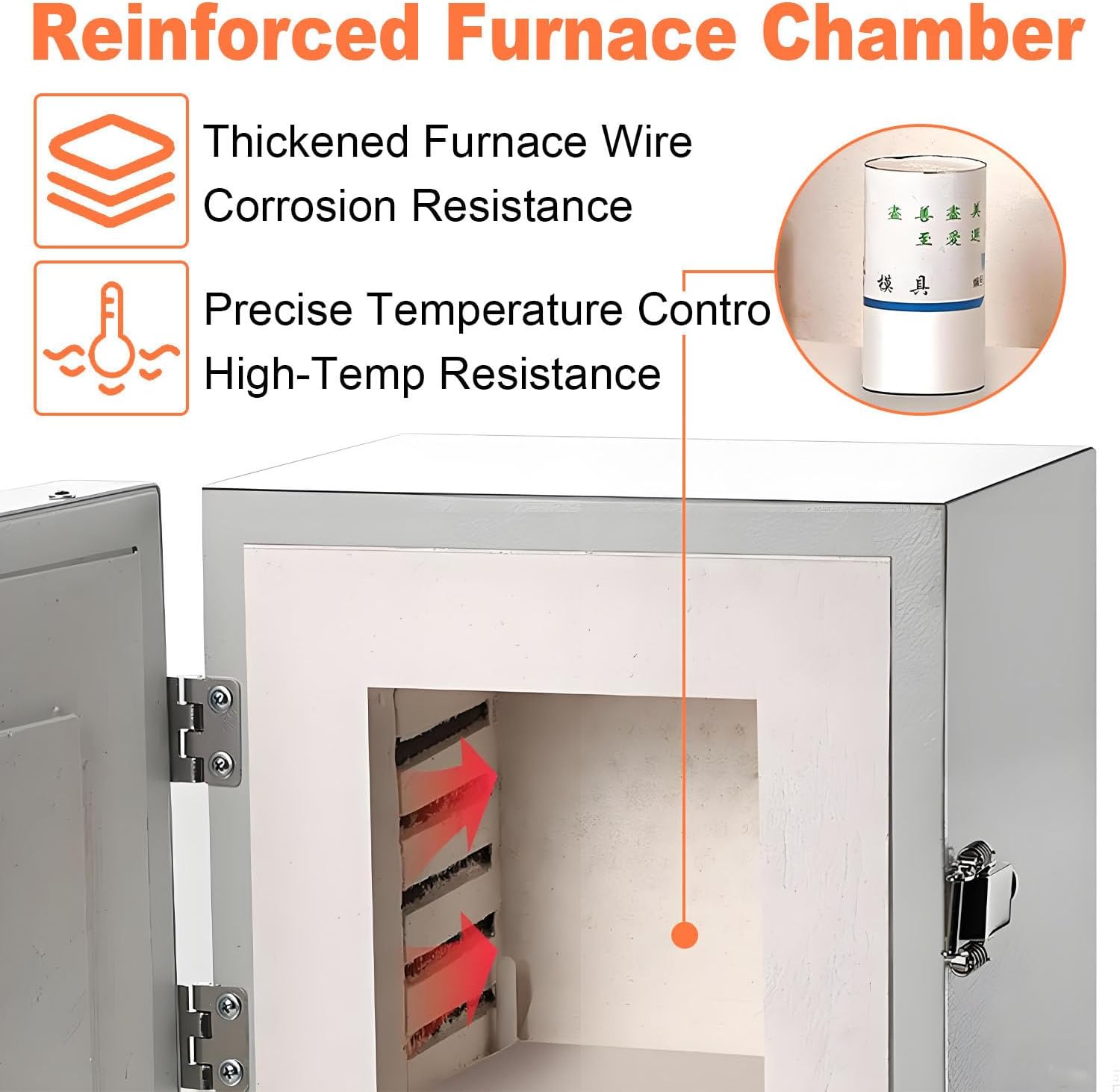High-Temperature Lab Furnace,Electric Ceramic Laboratory Muffle Furnace,2102℉ 2000W Closed Oven for Jewelry/Plaster Processing & DIY Projects