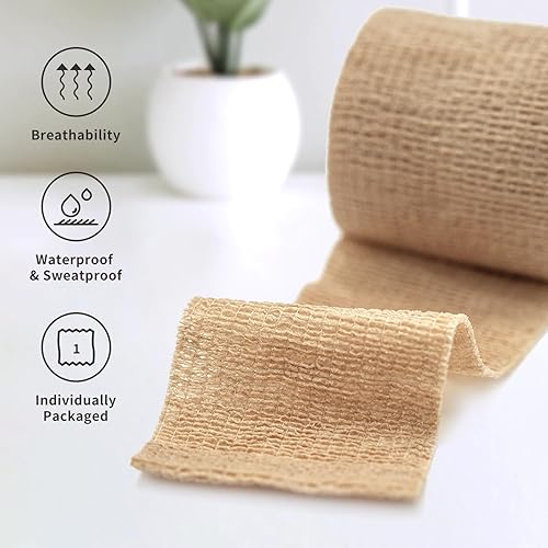 Miniatura 2 de Paquete de 30 vendajes atléticos autoadhesivos, envoltura deportiva transpirable, envoltura veterinaria para caballo, rollos de gasa elástica para