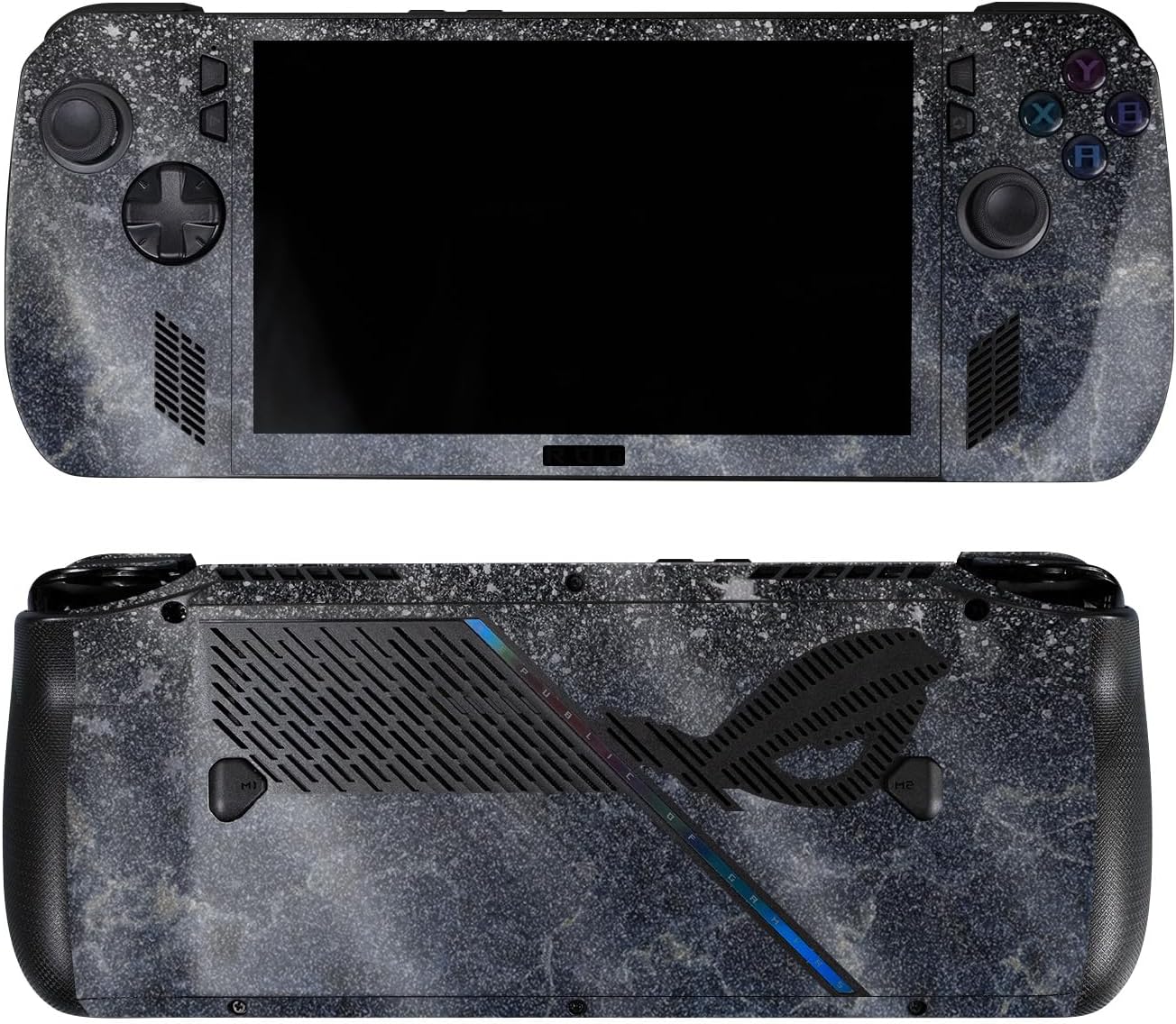 Skin Compatible with Asus ROG Ally X - Dark Shimmer Marble - Premium 3M Vinyl Protective Wrap Decal Cover - Easy to Apply | Crafted in The USA by MightySkins