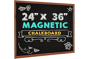 Besso Magnetic Chalkboard Blackboard (24x36) Large Framed Wall Chalkboard for Wall