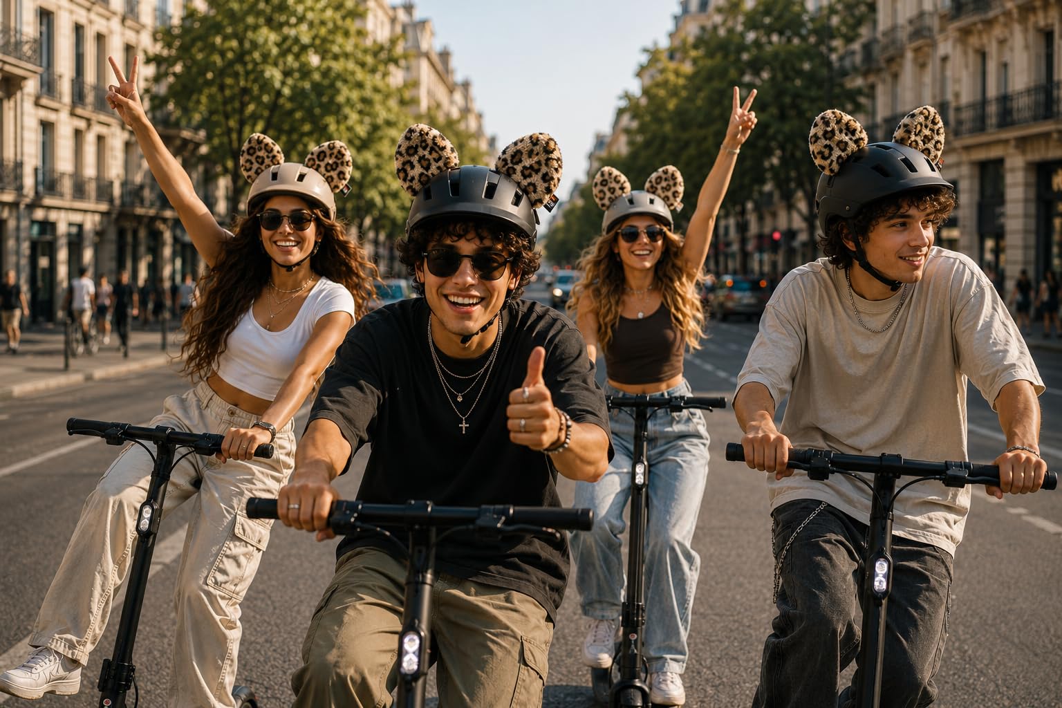 Pünktchen Leopard für Fahrradhelm.Verwandle jeden Helm in einen coolen Leoparden. Helm Accessoire für Fahrrad, Roller, Inliner & Skateboard.