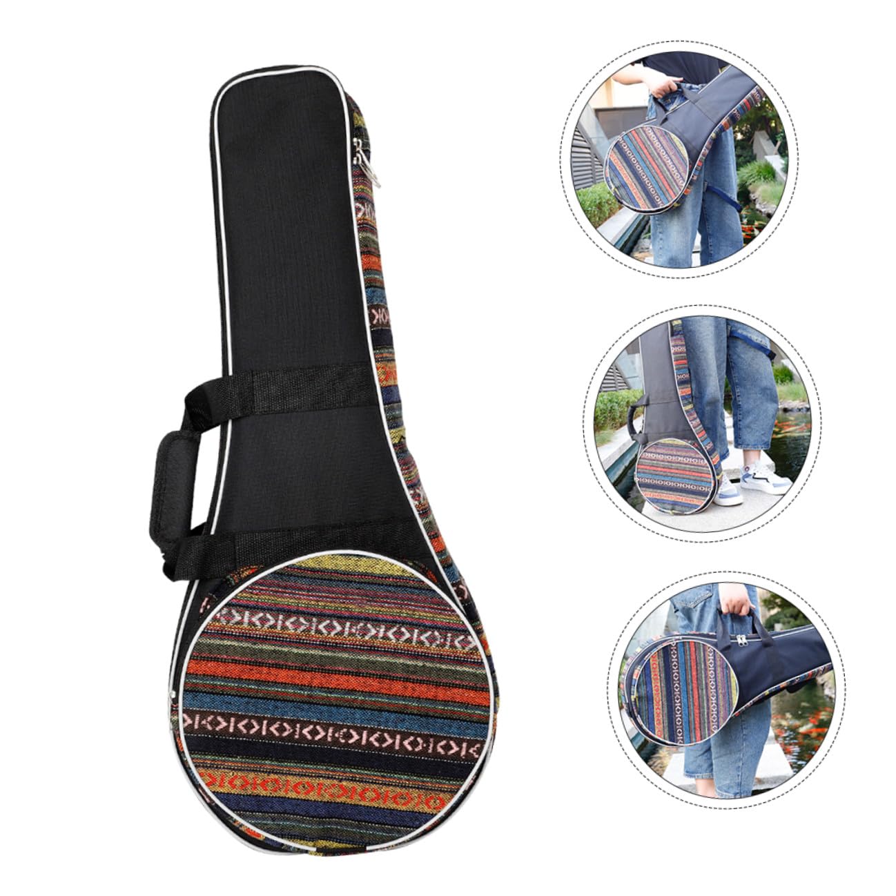 Zaino Musicale per Mandolino Stile Nazionale con Imbottitura Spessa Borsa da Trasporto Protettiva e Doppia Funzione Spalla e Mano per Musicisti in Viaggio