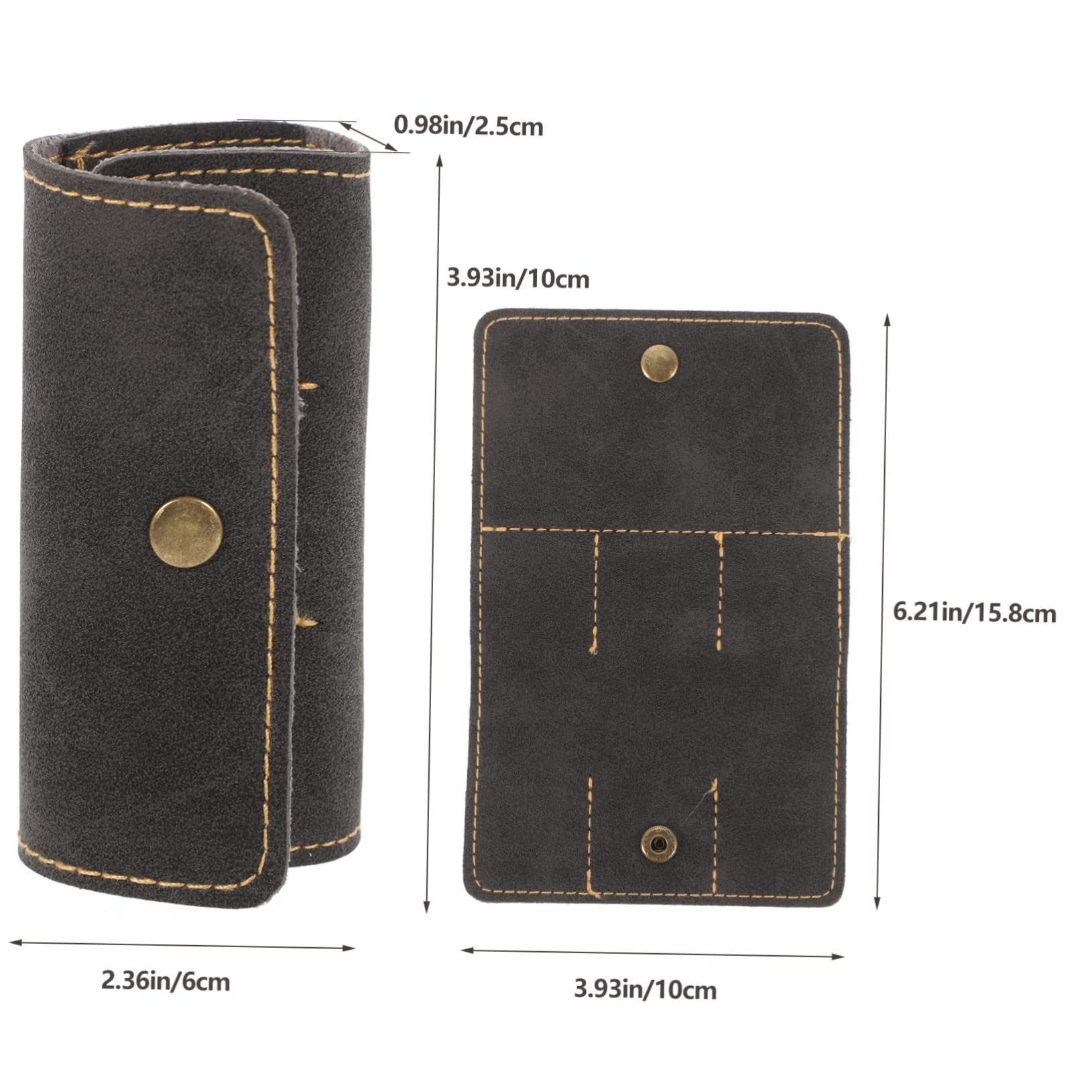 Kisangel 2pcs Guitar Pick Holder Portable Leather Storage Case for Guitar Picks Accessories Lightweight and Stylish Design for Musicians the Go