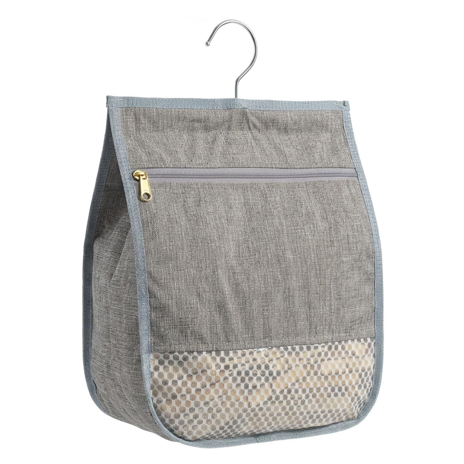 Bravien Clothes Peg Bag for Washing Line, Durable Large Peg Bag with Hanging Hook, Heavy Duty Hanging Pegs Basketr for Laundry & Outdoor Clothesline, Secure Zipper Closure