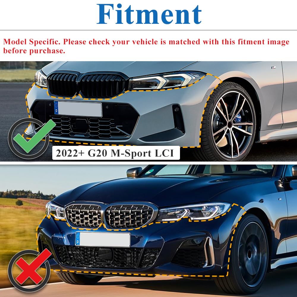 Amazon | AeroBon グロス ブラック フロントリップ スポイラー 2023