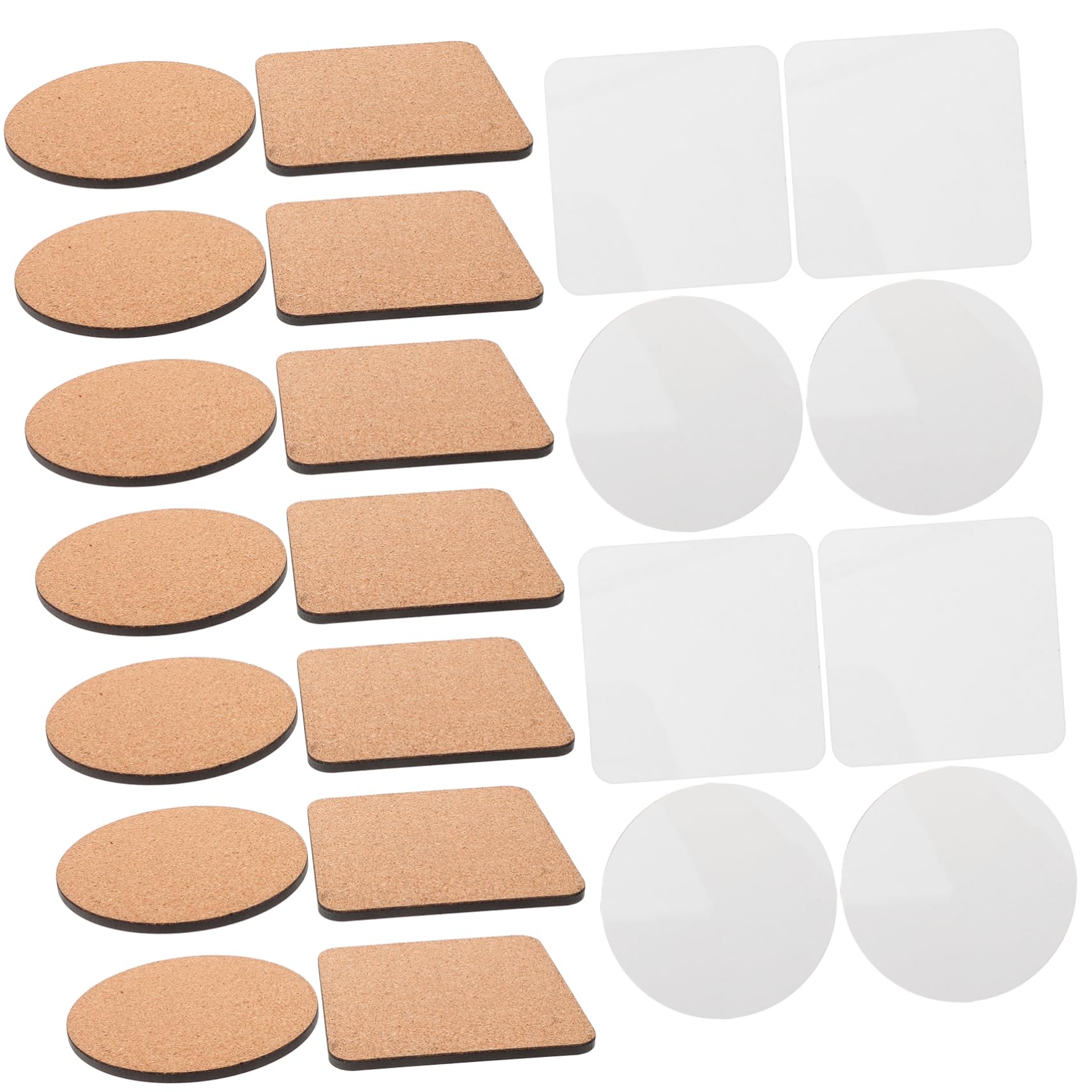 Ciieeo 24piezas Posavasos De Corcho para Sublimación Unidades Protección para Superficies para Manualidades y Decoración