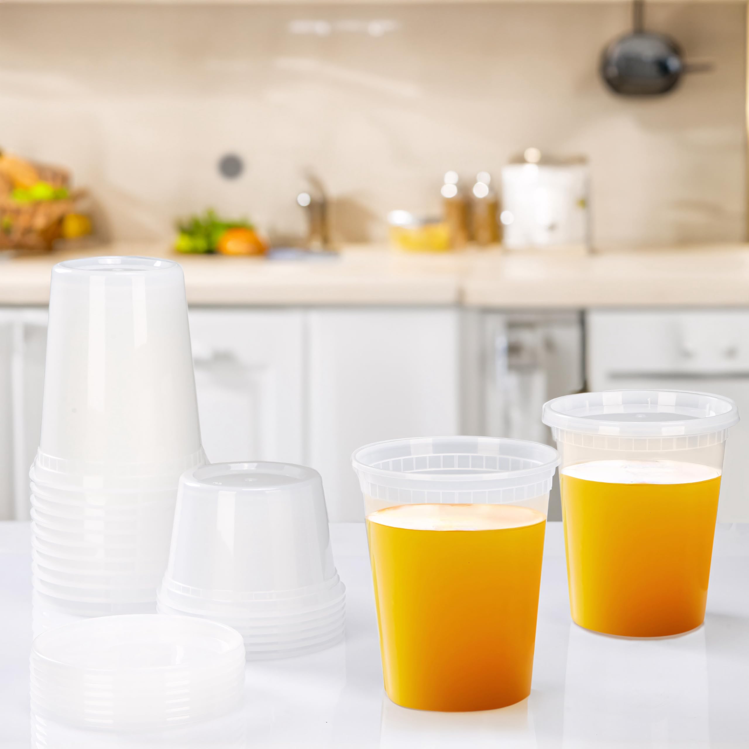 Amazon | TashiBox 24セット 32オンス プラスチック製デリ容器