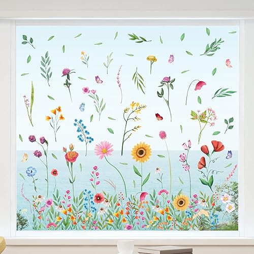 Decoración de primavera para ventana, decoración de primavera, para ventana de verano, reutilizable, anticolisión, desprendible para vidrio, sala de disponible en Yaxa Colombia