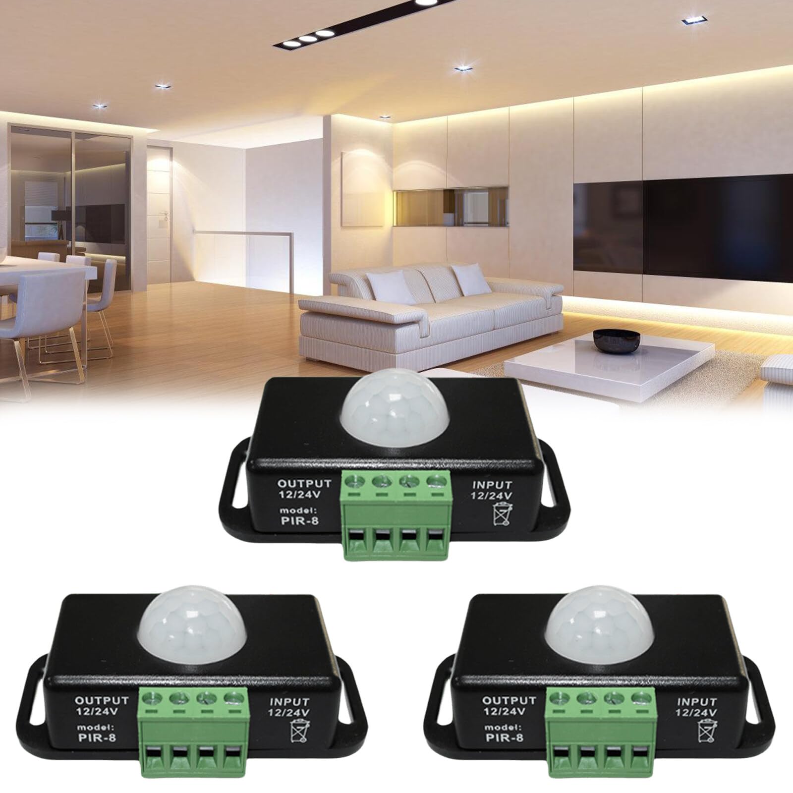 PIR Bewegungssensor DC 12–24V – Einstellbare Ve Produktbild-Vorschau 4