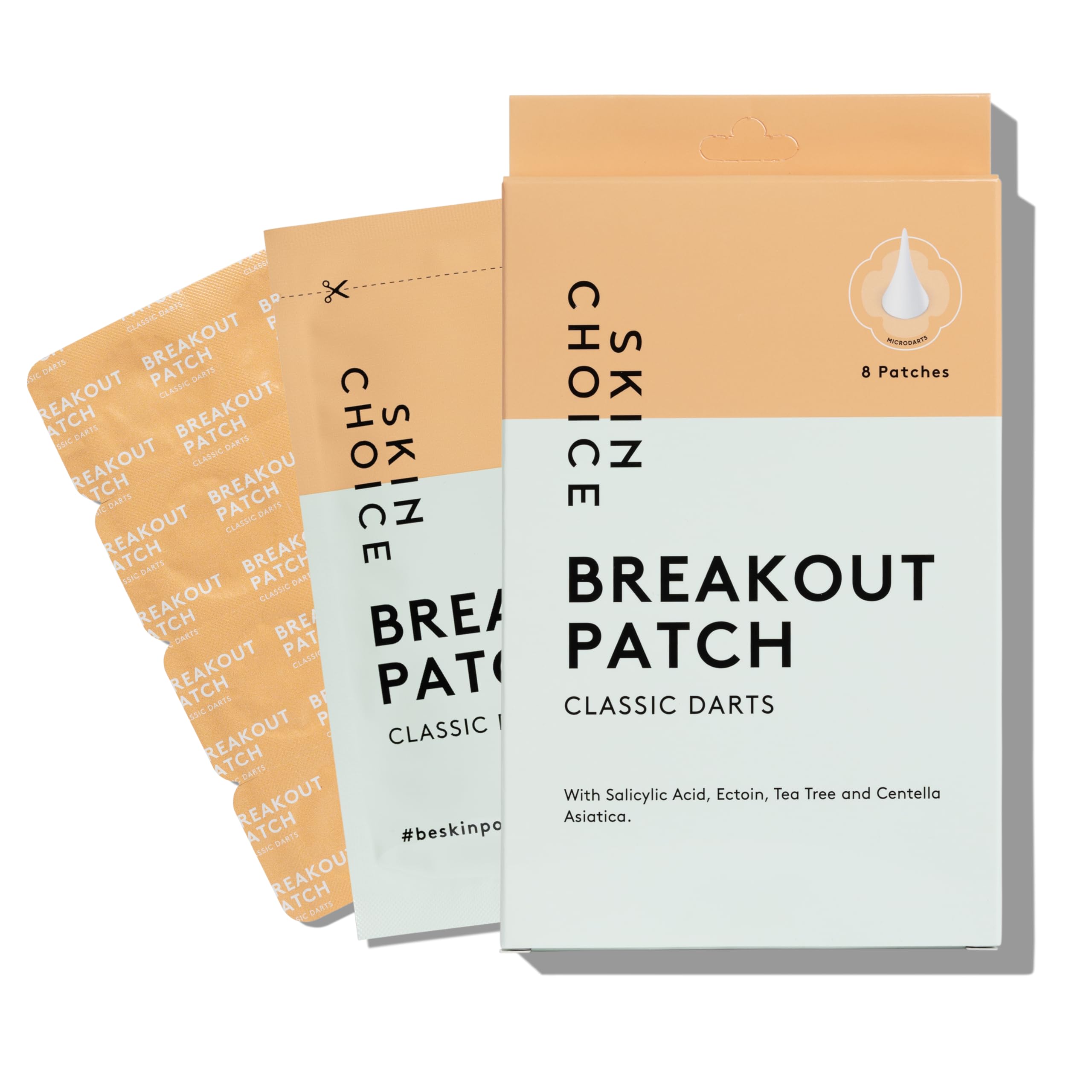 SKIN CHOICE Microdart Pimple Patches Salicylic Acid, Hyaluronic Acid, CICA, Tea Tree, Early Stage Spot Treatment