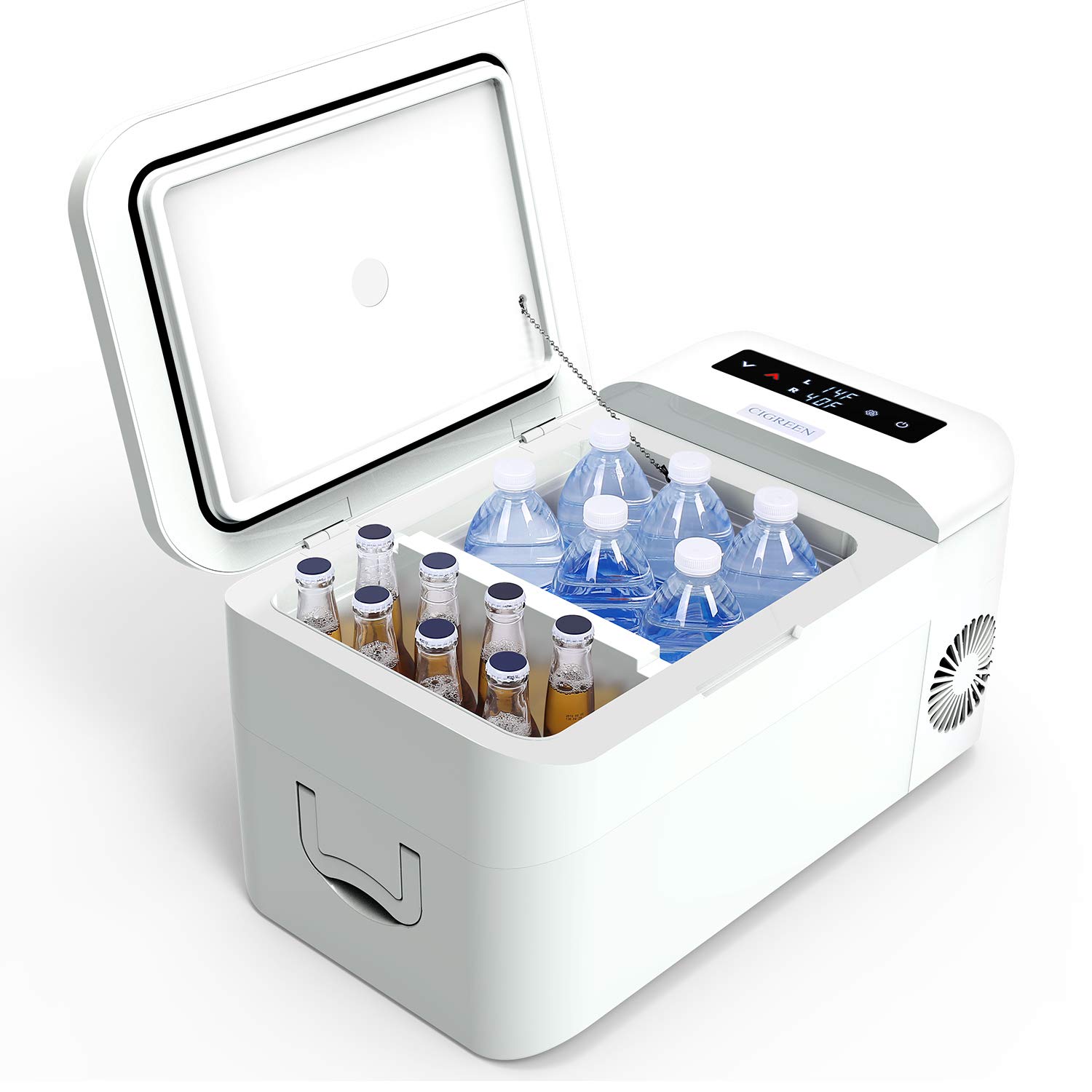 Buy CIGREEN Electric Cooler, Mini Fridge Freezer with Dual Zone, 21