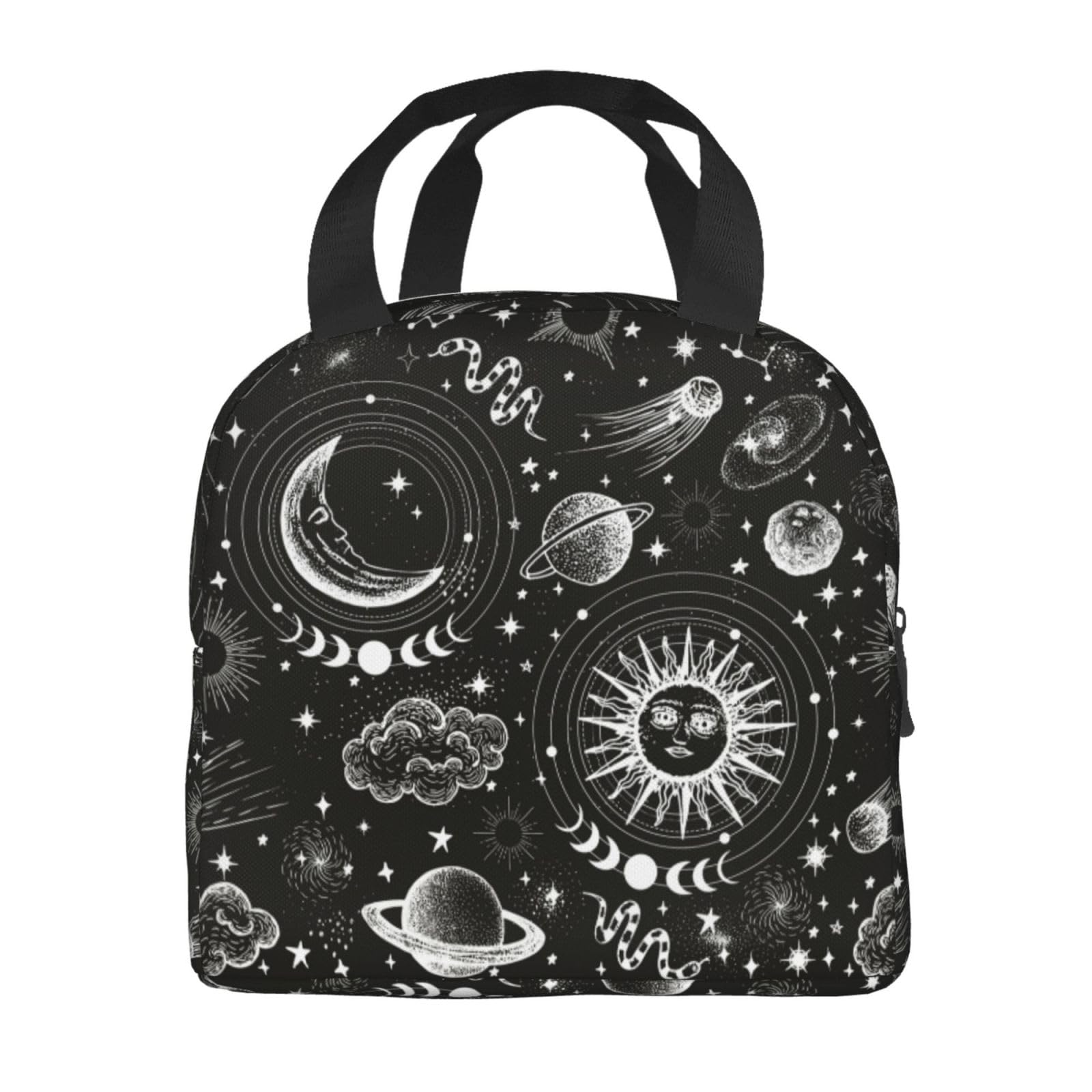 Zminciu Sun and Moon Lunch Bag Reusable Zipper ...