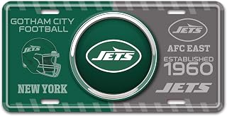 FANMATS 43271 New York Jets Embossed Metal License Plate