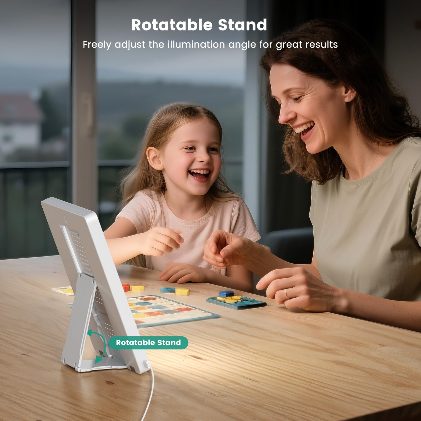 SAD Lamp Lampe de luminothérapie 10 000 lux – Lampe solaire à spectre complet avec 3 températures de couleur, minuterie et fonction mémoire, lampe de contrôle tactile portable pour la maison, le