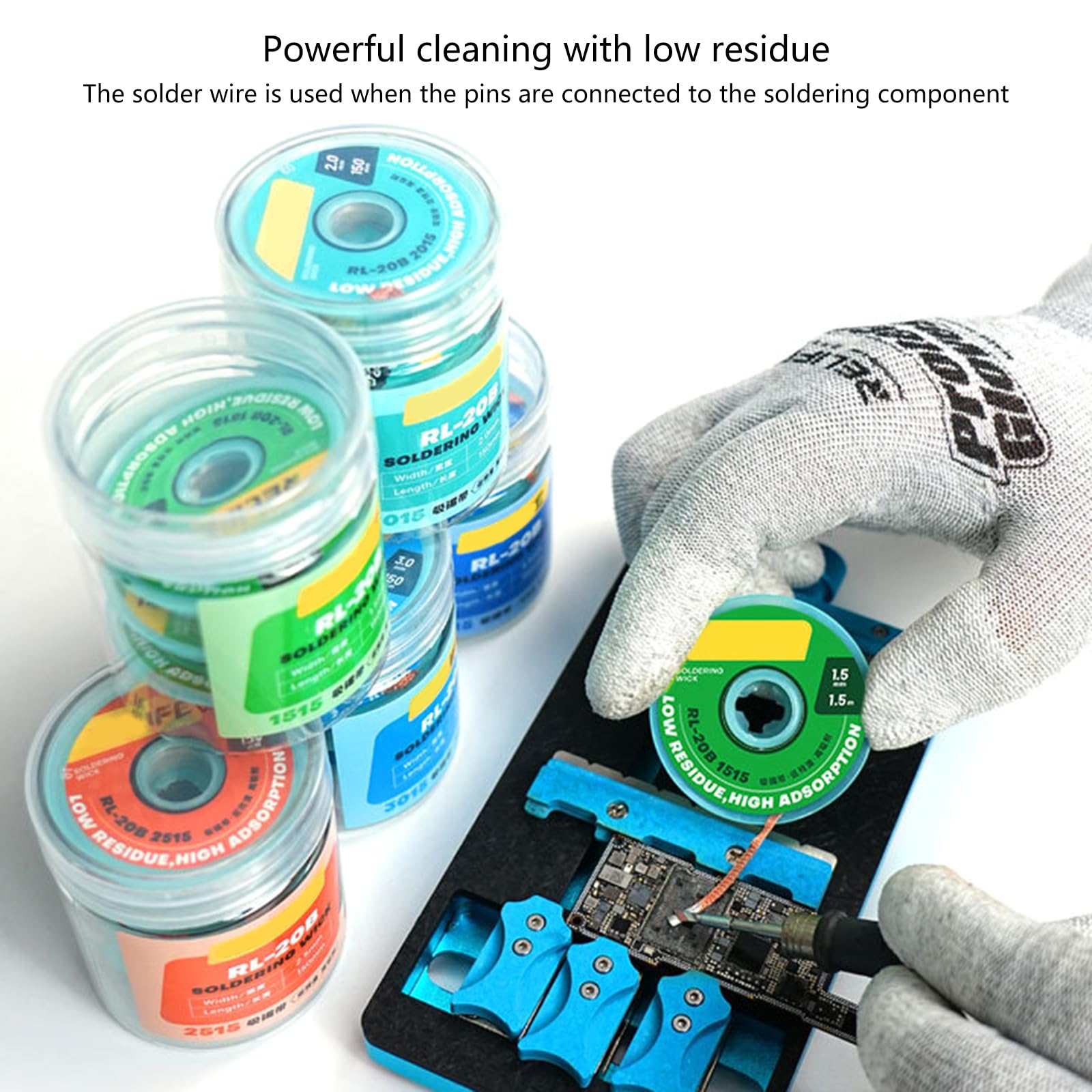 ZIRANU High Efficiency Solder Removal Desoldering Wicks Oxidation Desoldering Braid Simple to Use for Repair