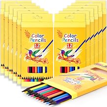 Colored Pencils Bulk,144 Count Colored Pencils for Kids, 12 Packs 12 Colors, Back to School Supplies For Teachers,Back to School Supplies, Classroom Prizes,Not easily breakable