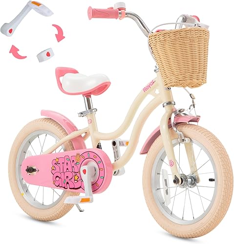 Miniatura 16 de RoyalBaby Bicicleta EZ para niñas, bicicleta Stargirl, entrenamiento libre, equilibrio a pedal, bicicleta de fácil aprendizaje, 12-20 pulgadas para