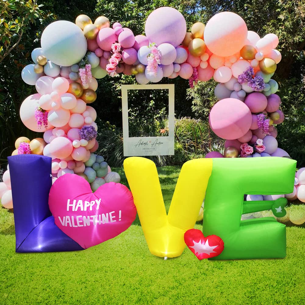 KOOY 8FT Long Valentines Day Inflatables Outdoor