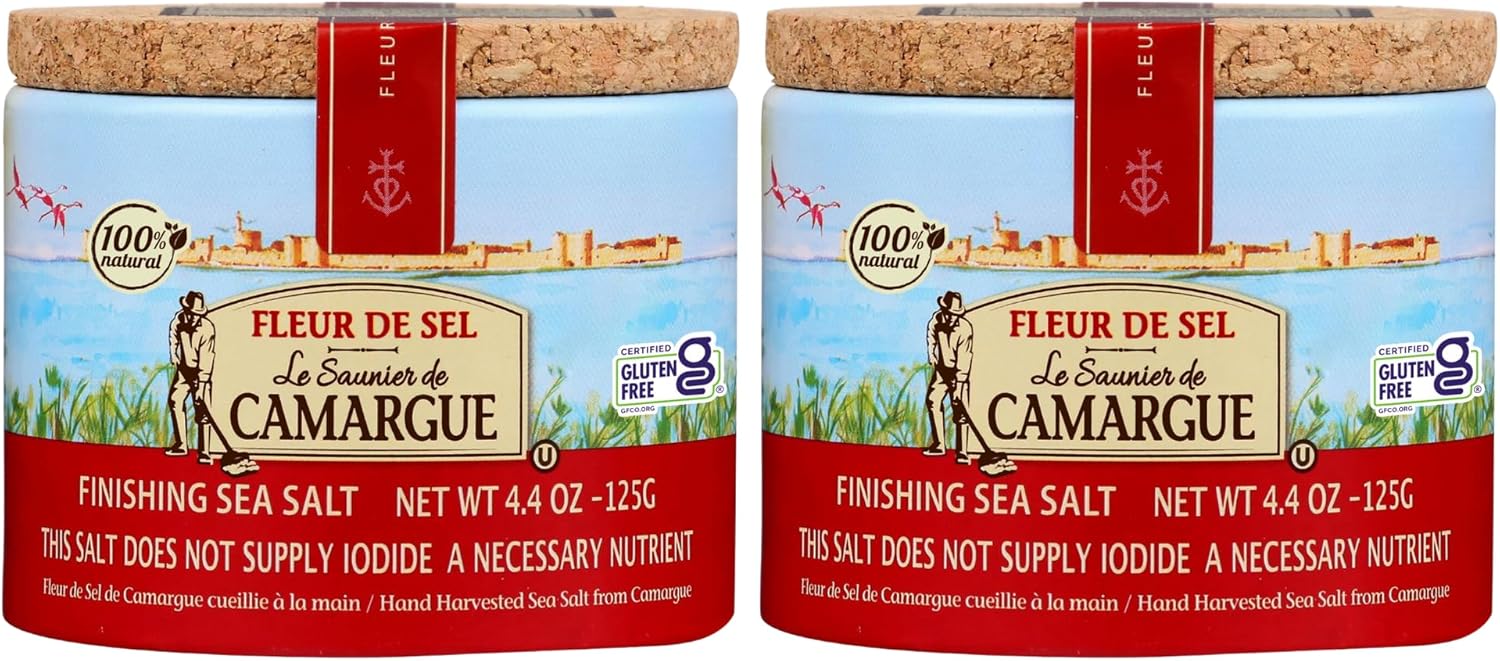 Le Saunier De Camargue | French Fleur Del Sel | Finishing Sea Salt, 4.4 oz (Pack of 2)