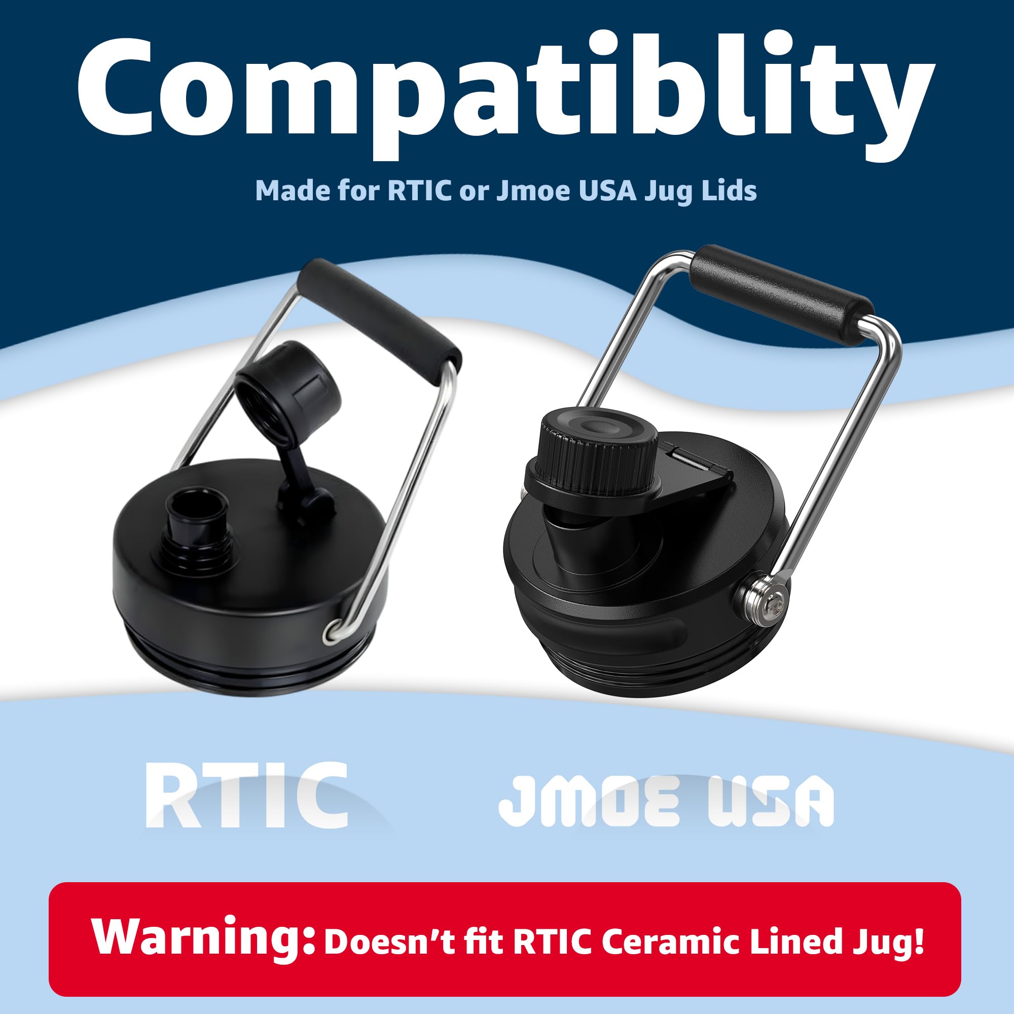 Jmoe USA Premium Gaskets For RTIC Jug Lids 2-Pack