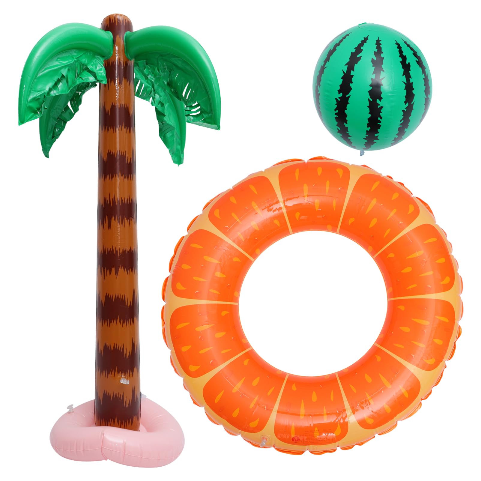 PRETYZOOM 1Set Inflatable Coconut Tree Hawaiian Party Props for Tropical Beach Decorations PVC Material Scratch Resistant Easy to Inflate and Reusable for Summer