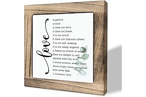 Love Beyond Limits: Corinthians 13:4-8 Bible Verse Box Sign - A Timeless...