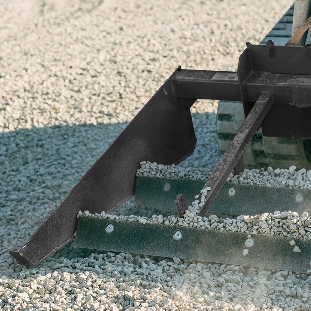 Titan Attachments 84" Skid Steer Grader Attachment, Universal SSQA, Triple-Blade Cutting Edge Box Grader, Low Profile, Durable Steel Construction, Grading Leveling Skid Steer Accessories