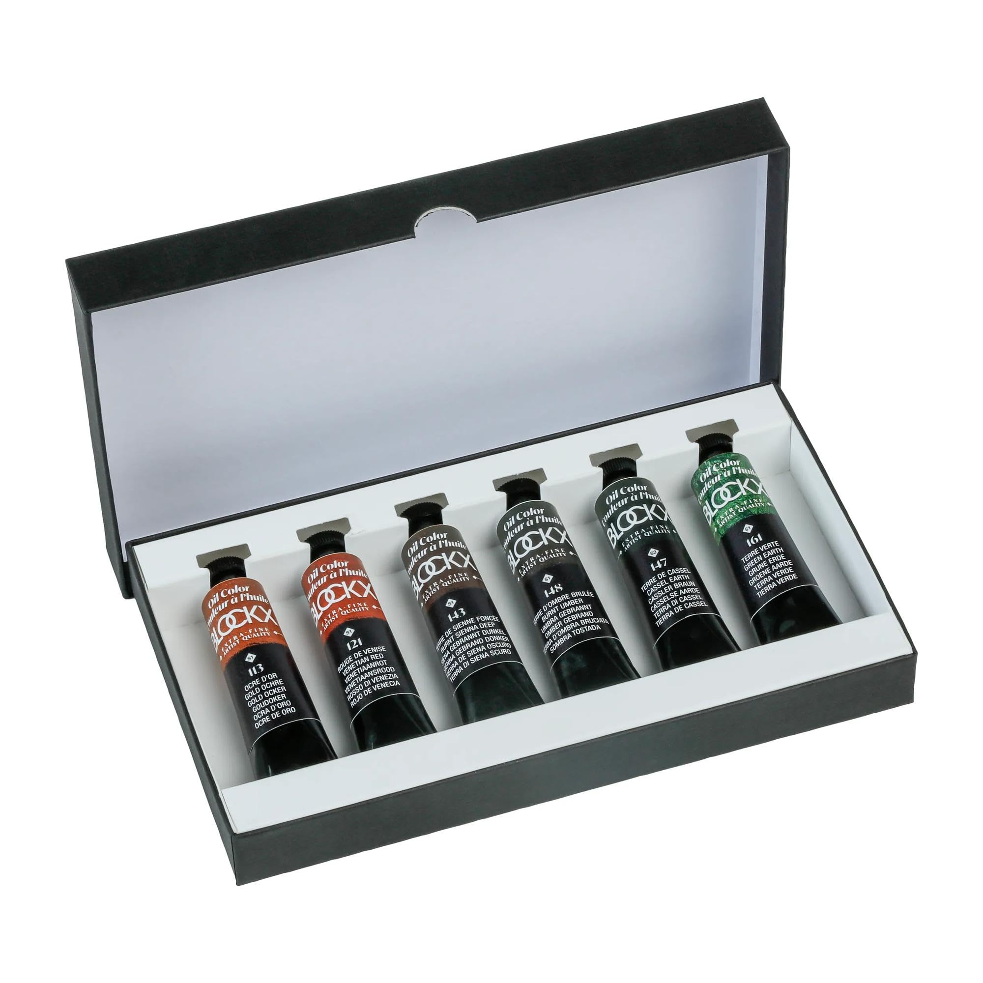 Huile Extra-fine Blockx 212903BXC coffret peinture Terres naturelles 6 tubes de 20ml