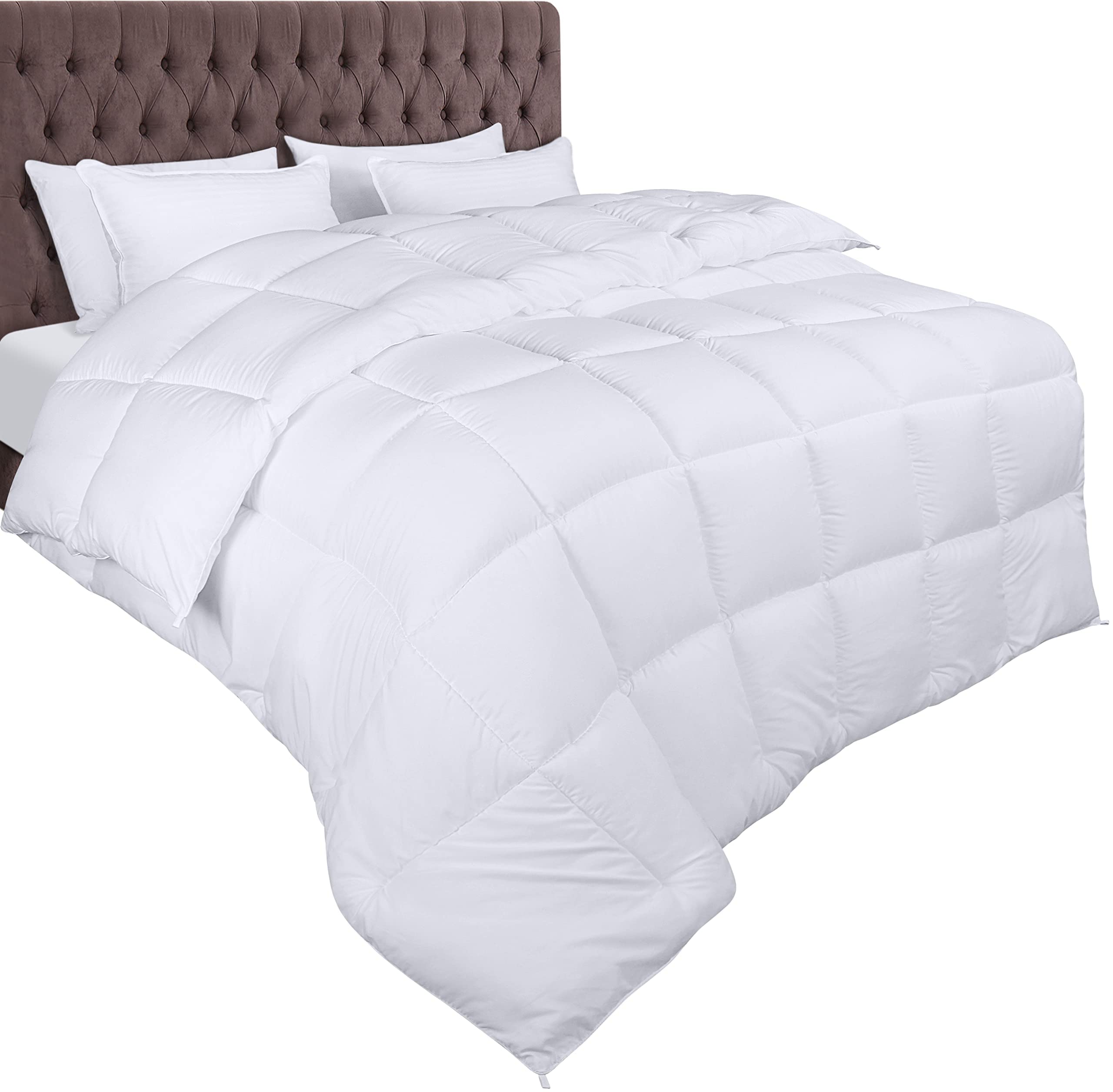 Utopia Bedding Piumone 180 x 200 cm 370 gsm, Piumino Una Piazza e Mezza, Piumino Letto Una Piazza e Mezza, Trapunta Una Piazza e Mezza 100% Microfibra (Bianco)
