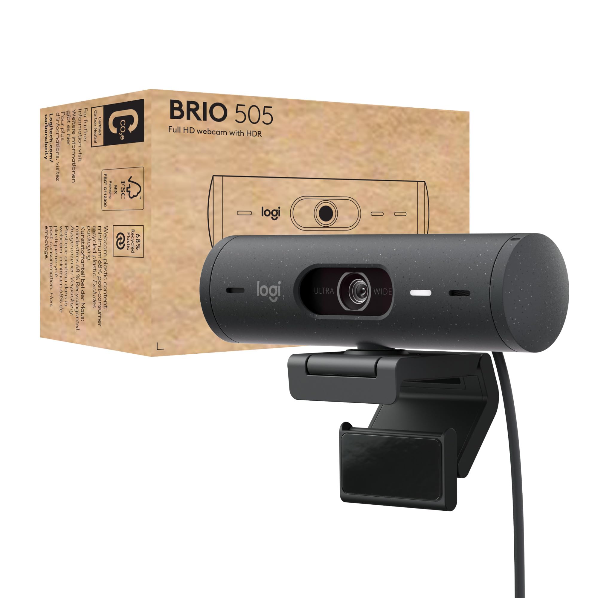Logitech Brio 505. Megapixel Approx.: 4 Mp Maximum Video Resolution: 1920 X 1080