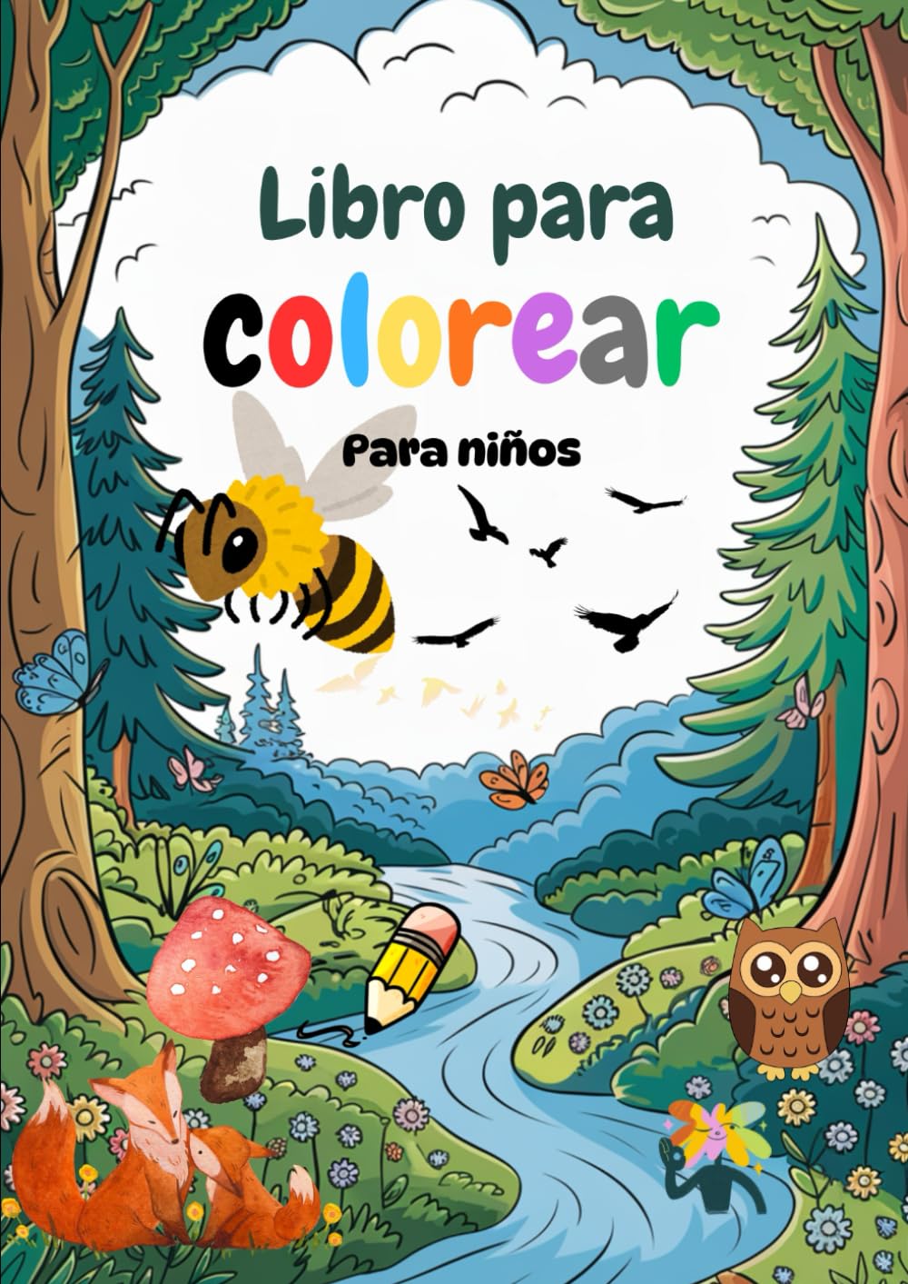 Libro para colorear para niños: ANIMALES PEQUEÑOS Y LINDOS