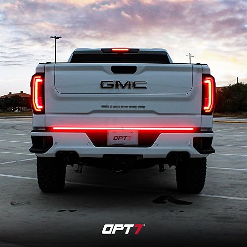 Miniatura 8 de OPT7 Redline - Barra de luz LED de doble fila para portón trasero de 60 pulgadas con señal de giro ámbar, barra de luz rígida de aluminio resistente
