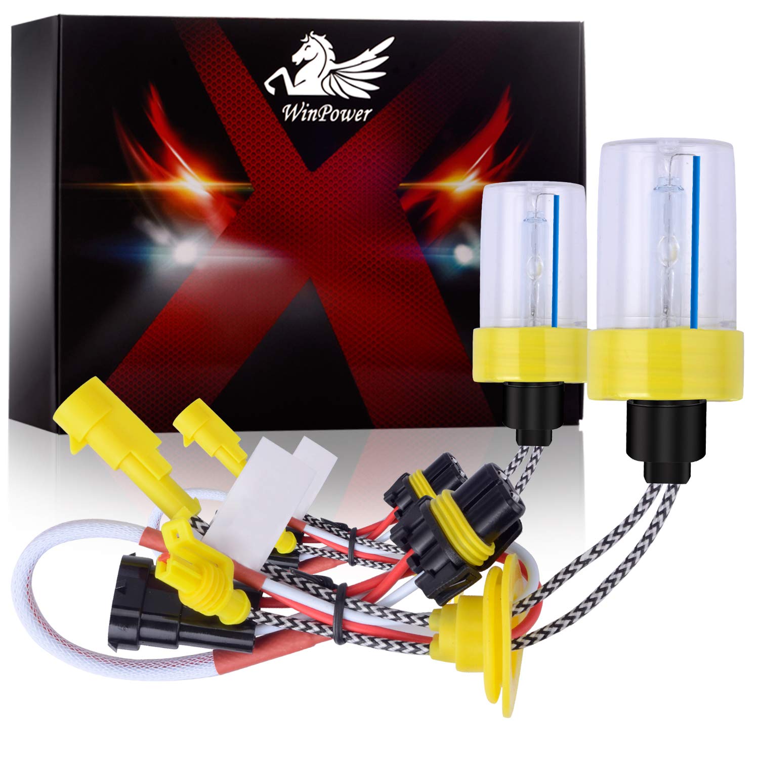 WinPower H11 / H8 / H9 Lampadine allo xeno 55W HID Lampada da auto Faro di ricambio Lampadina 8000K Blu ghiaccio, 2 Pezzi